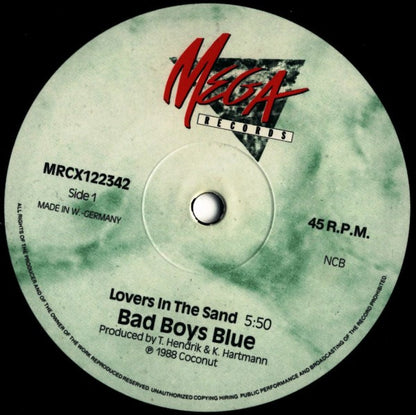 Bad Boys Blue : Lovers In The Sand (12", Maxi)