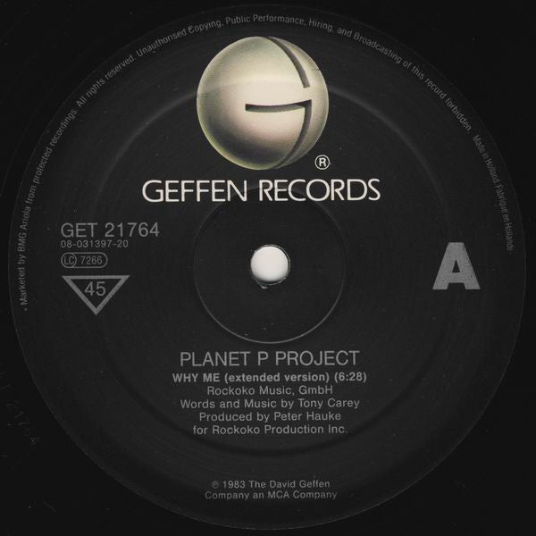 Planet P Project : Why Me? (12")