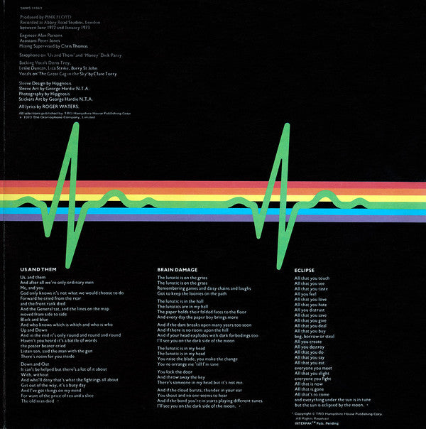Pink Floyd : The Dark Side Of The Moon (LP, Album, Gat)