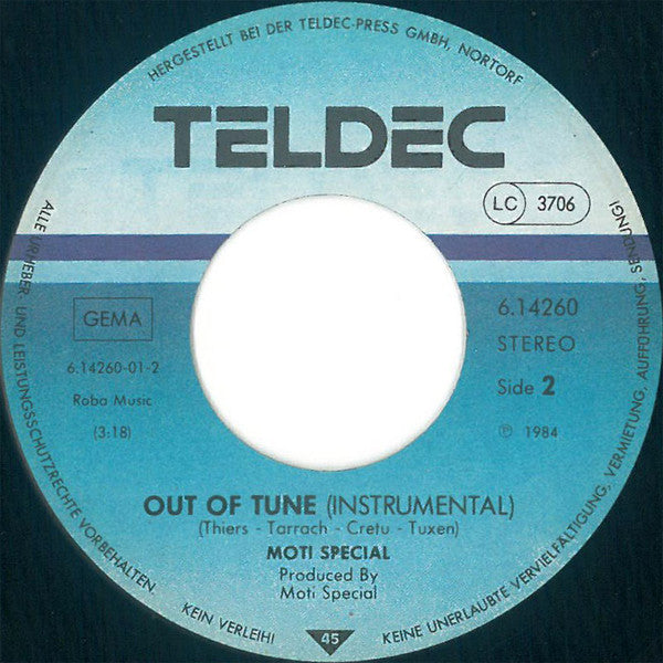 Moti Special : Cold Days Hot Nights / Out Of Tune (7", Single)