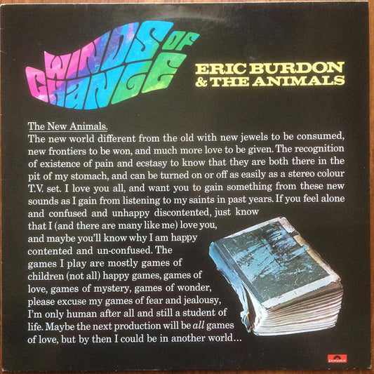 Eric Burdon & The Animals : Winds Of Change (LP, Album, RE)