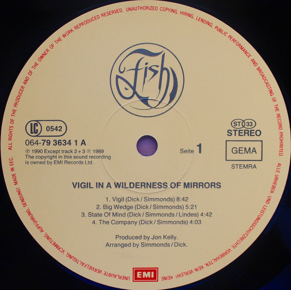 Fish : Vigil In A Wilderness Of Mirrors (LP, Album, Gat)
