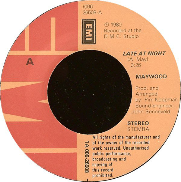Maywood : Late At Night (7", Single)