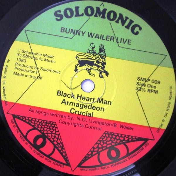 Bunny Wailer : Live! (LP, Album)
