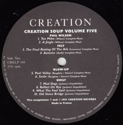 Various : Creation Soup Volume Five (LP, Comp)