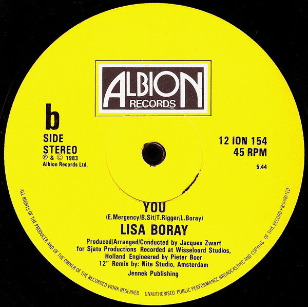 Lisa Boray : Tonight (12")
