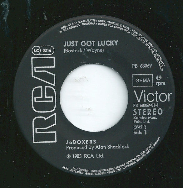 JoBoxers : Just Got Lucky (7", Single)