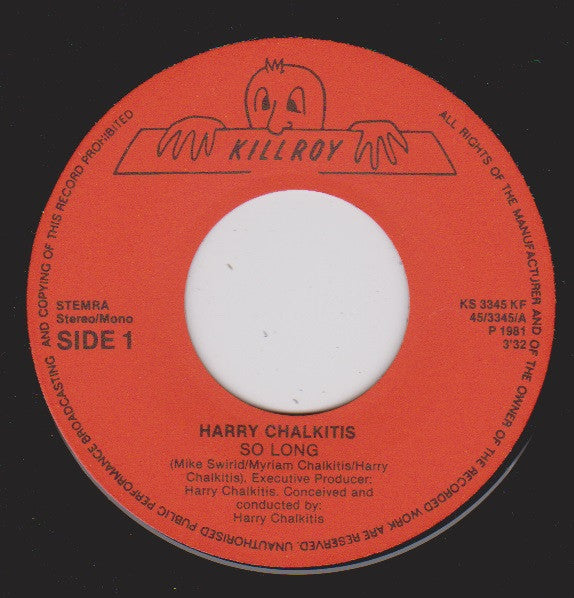 Harris Chalkitis : So Long (7")