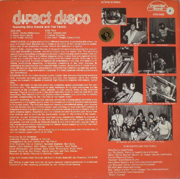 Gino Dentie And The Family : Direct Disco (12", Ltd)