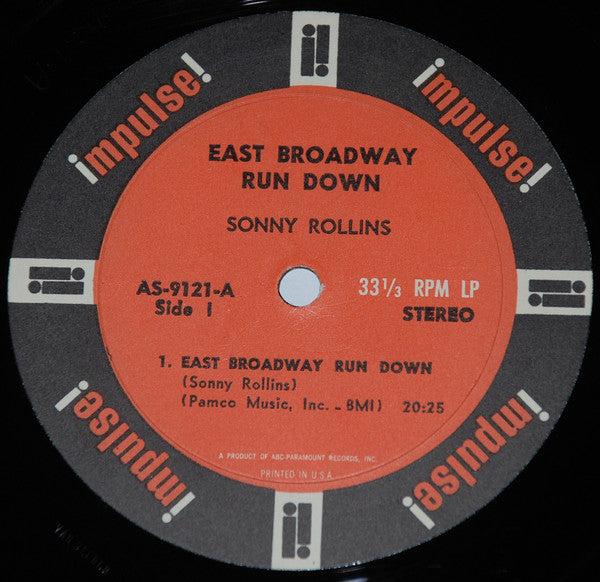 Sonny Rollins : East Broadway Run Down (LP, Album,  Ga)