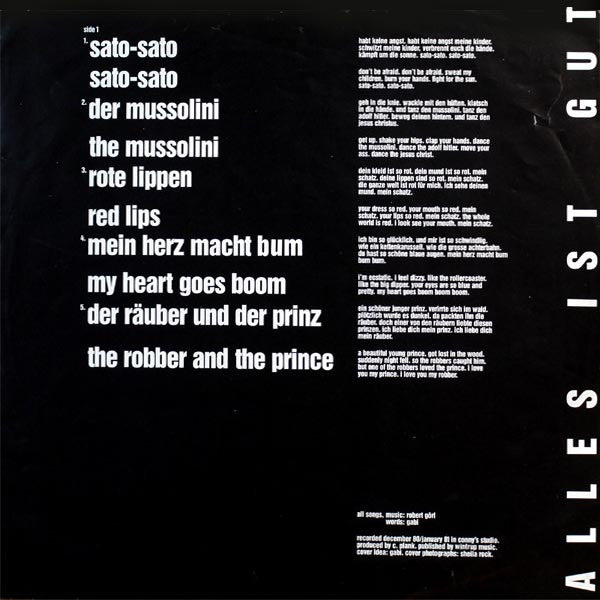 Deutsch Amerikanische Freundschaft : Alles Ist Gut (LP, Album)