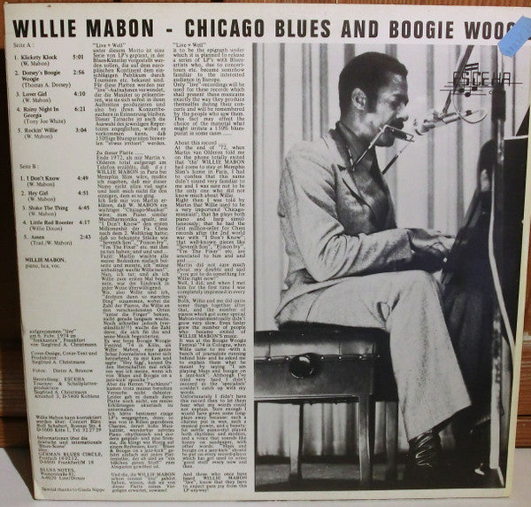 Big Willie Mabon* : Live+Well (LP)
