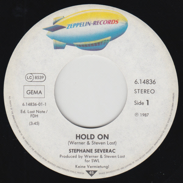Stephane Sévérac : Hold On (7", Single, Promo)