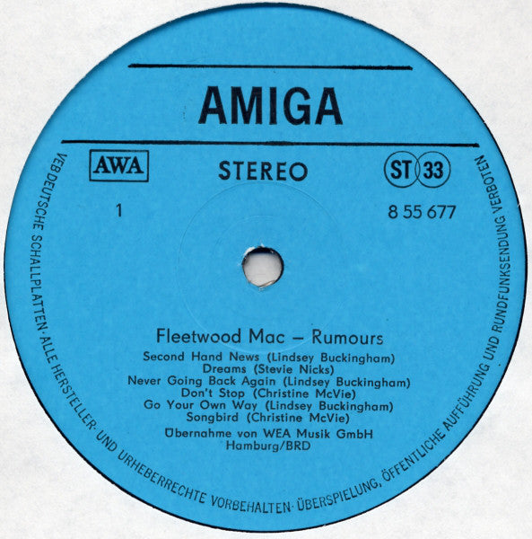 Fleetwood Mac : Rumours (LP, Album, Sma)