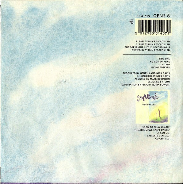 Genesis : No Son Of Mine (7", Single)