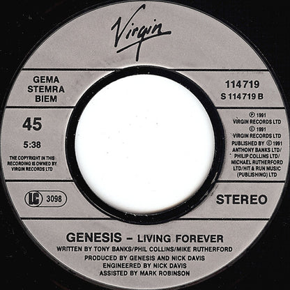 Genesis : No Son Of Mine (7", Single)