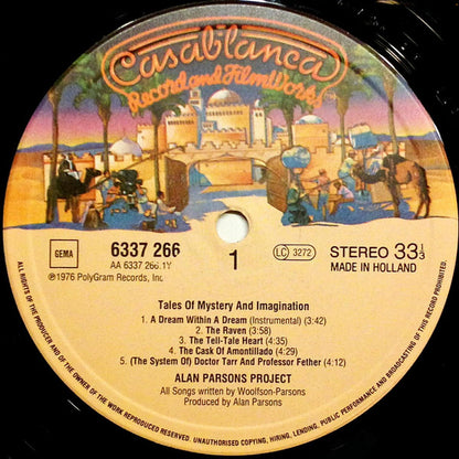 The Alan Parsons Project : Tales Of Mystery And Imagination (LP, Album, RE)