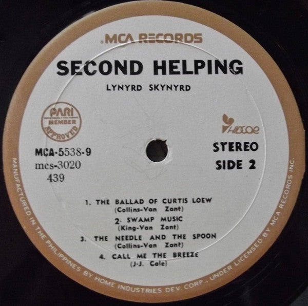 Lynyrd Skynyrd : Second Helping (LP, Album, RE)