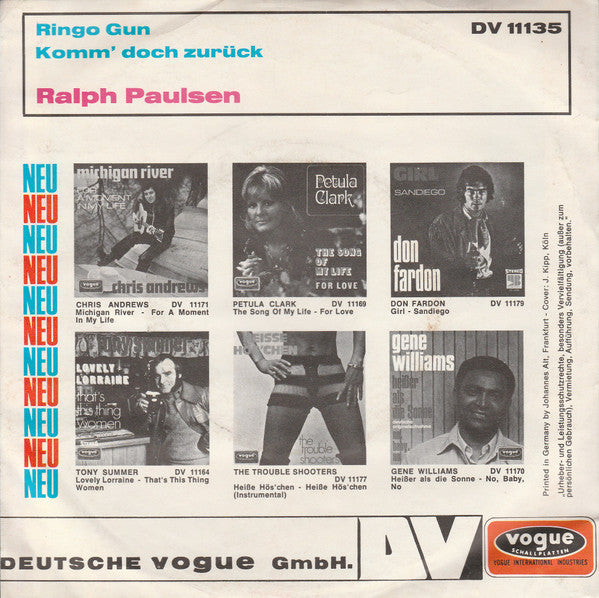 Ralph Paulsen* : Ringo Gun (7")