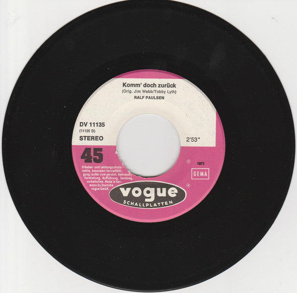 Ralph Paulsen* : Ringo Gun (7")