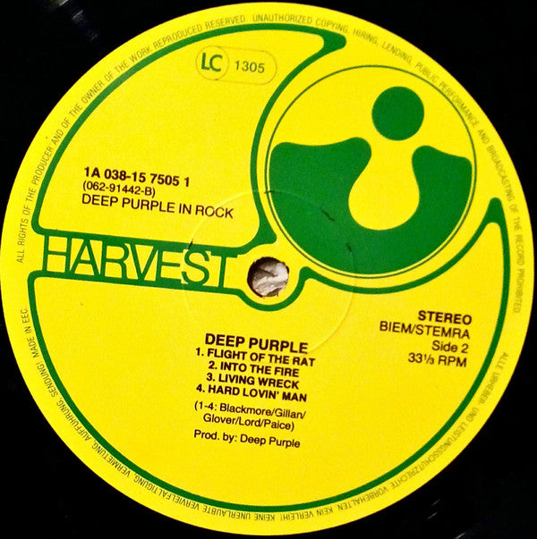 Deep Purple : Deep Purple In Rock (LP, Album, RE)