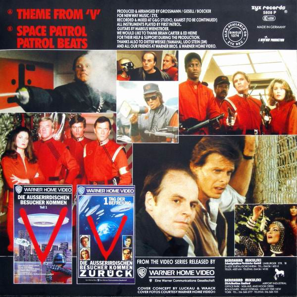 First Patrol : Theme From 'V' = Die Ausserirdischen Besucher Kommen (12", Pic)