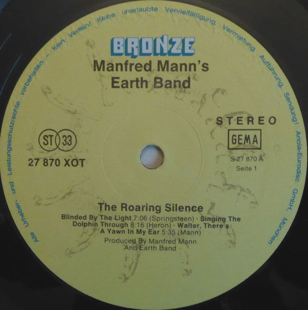Manfred Mann's Earth Band : The Roaring Silence (LP, Album)