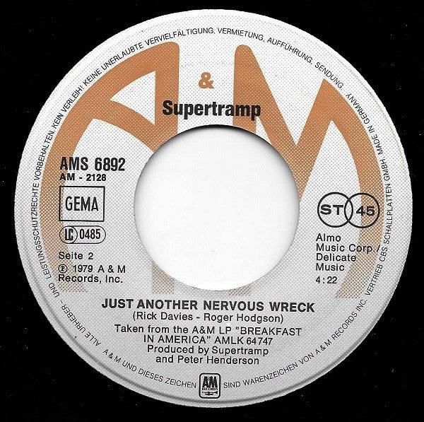Supertramp : The Logical Song (7", Single)