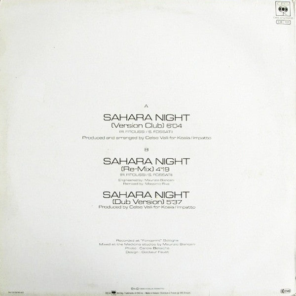 F.R. David : Sahara Night (12", Maxi)