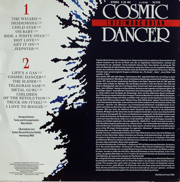 T. Rex / Marc Bolan : Cosmic Dancer (LP, Comp, RE)
