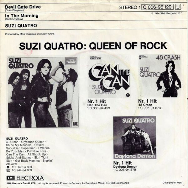Suzi Quatro : Devil Gate Drive (7", Single)