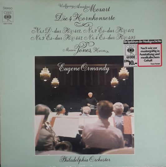 Wolfgang Amadeus Mozart - Mason Jones (2), The Philadelphia Orchestra , Ltg. Eugene Ormandy : Die 4 Hornkonzerte (LP)