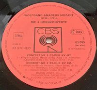 Wolfgang Amadeus Mozart - Mason Jones (2), Philadelphia Orchester* , Ltg. Eugene Ormandy : Die 4 Hornkonzerte (LP)