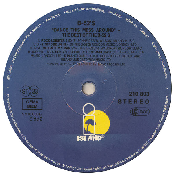 The B-52's : The Best Of The B-52's - Dance This Mess Around (LP, Comp)