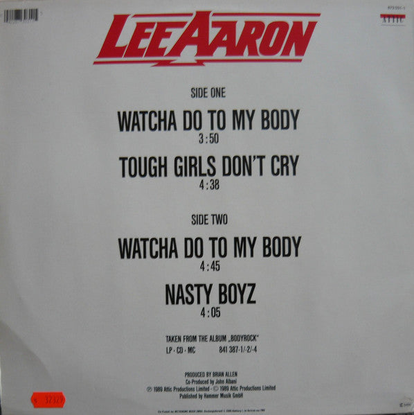 Lee Aaron : Watcha Do To My Body (12", Maxi)
