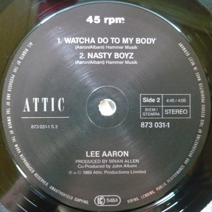 Lee Aaron : Watcha Do To My Body (12", Maxi)