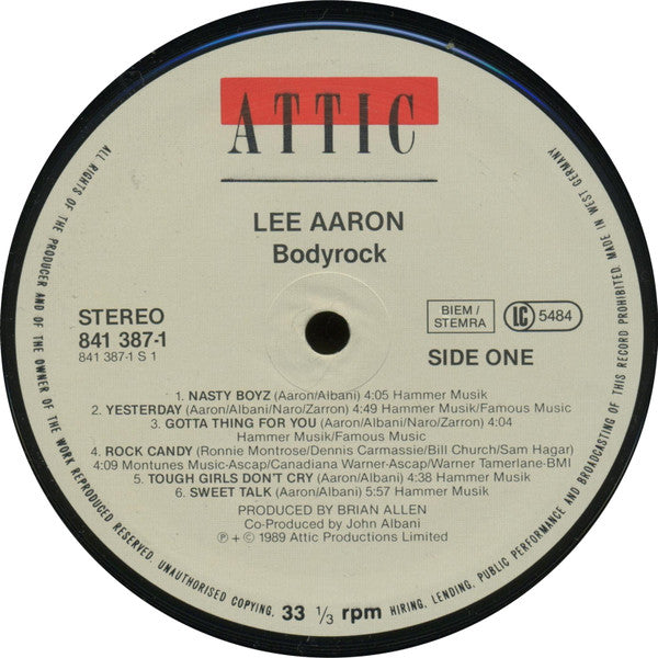 Lee Aaron : Bodyrock (LP, Album)
