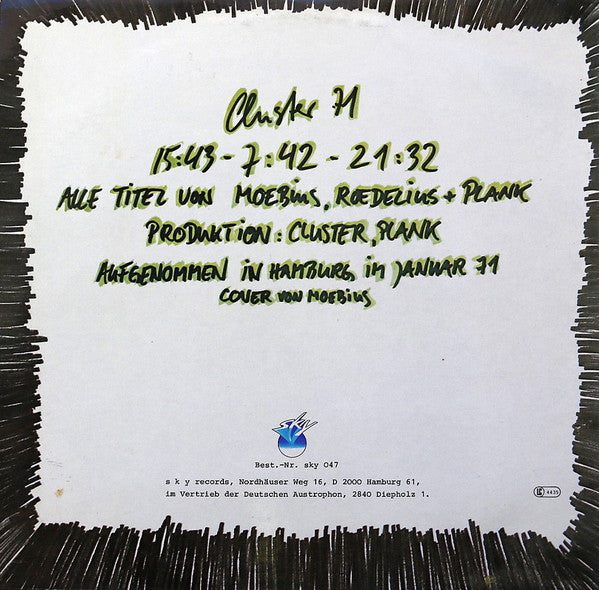 Cluster : Cluster '71 (LP, Album, RE)