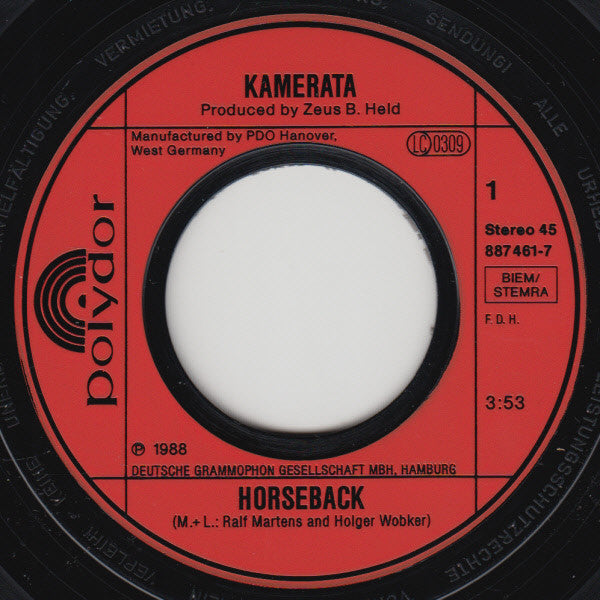 Kamerata : Horseback (7", Single)