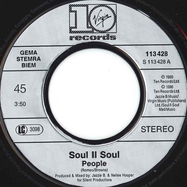 Soul II Soul : People (7", Single)
