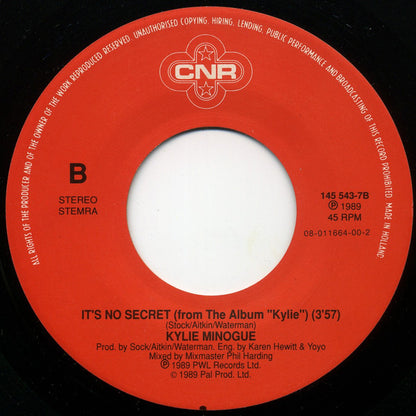 Kylie* : Wouldn't Change A Thing (7", Single)