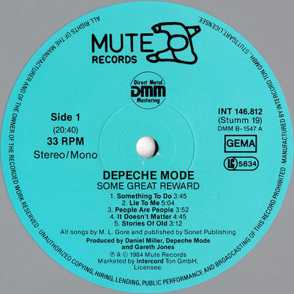Depeche Mode : Some Great Reward (LP, Album, Gre)