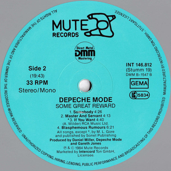 Depeche Mode : Some Great Reward (LP, Album, Gre)