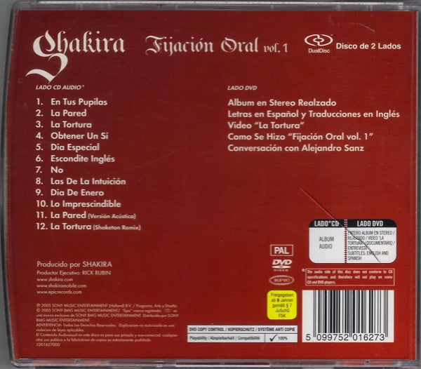 Shakira : Fijación Oral Vol. 1 (Hybrid, DualDisc, Album, Enh)