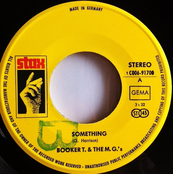 Booker T. & The M.G.'s* : Something / Sunday Sermon (7")