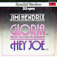 Jimi Hendrix : Gloria / Hey Joe (12", Maxi)
