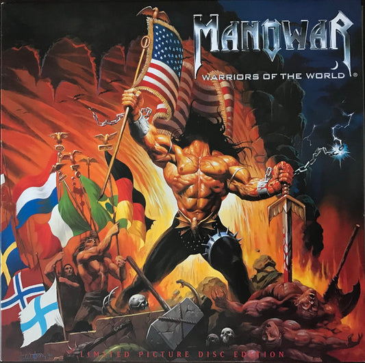 Manowar : Warriors Of The World (LP, Album, Ltd, Pic, "Li)