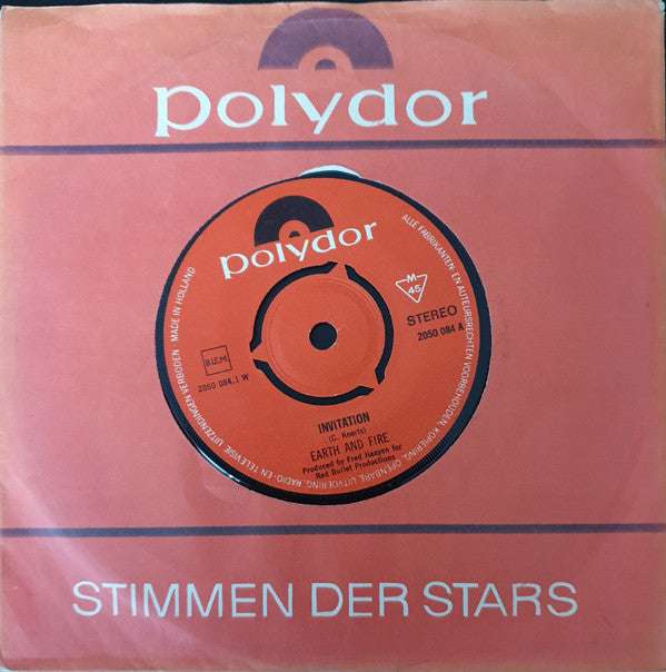 Earth And Fire : Invitation (7", Single, 3-P)