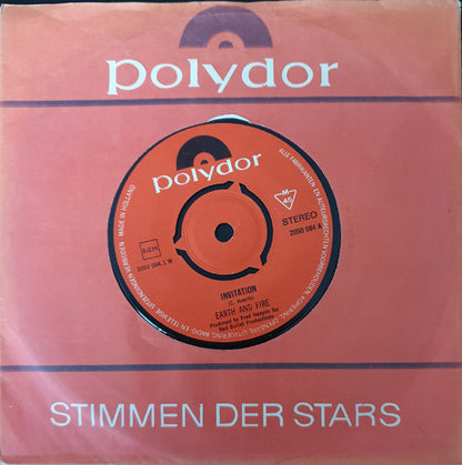 Earth And Fire : Invitation (7", Single, 3-P)