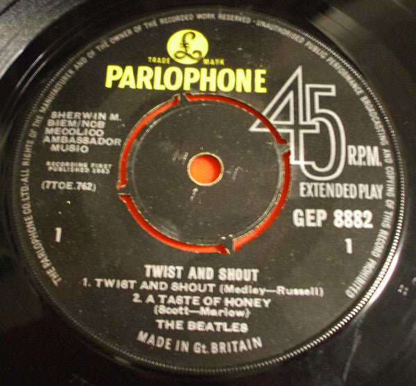 The Beatles : Twist And Shout (7", EP, Mono)